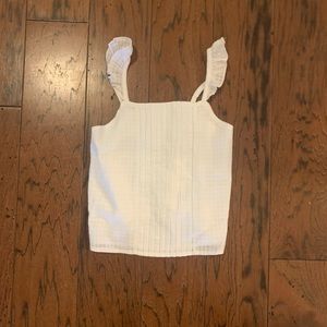 abercrombie Girls White Flutter Blouse - 7/8 NWT
